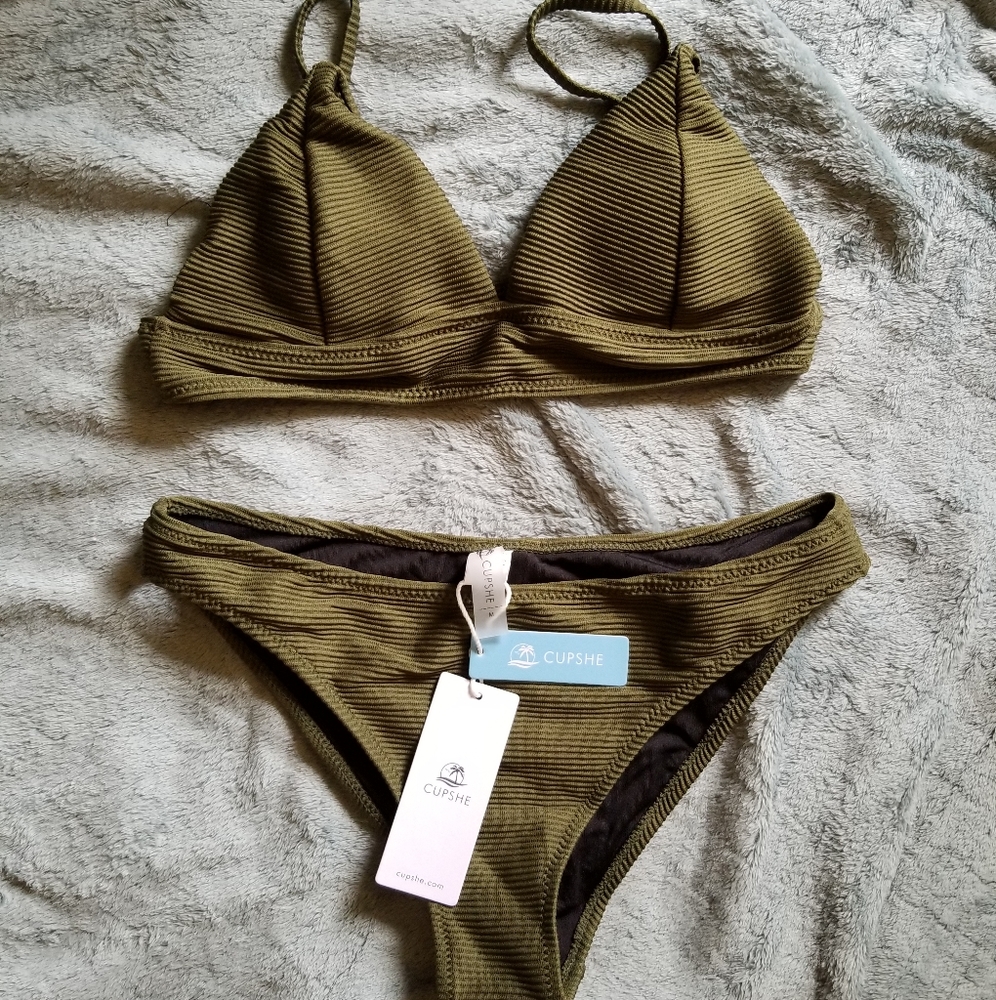 Green 2-piece Swim Suit